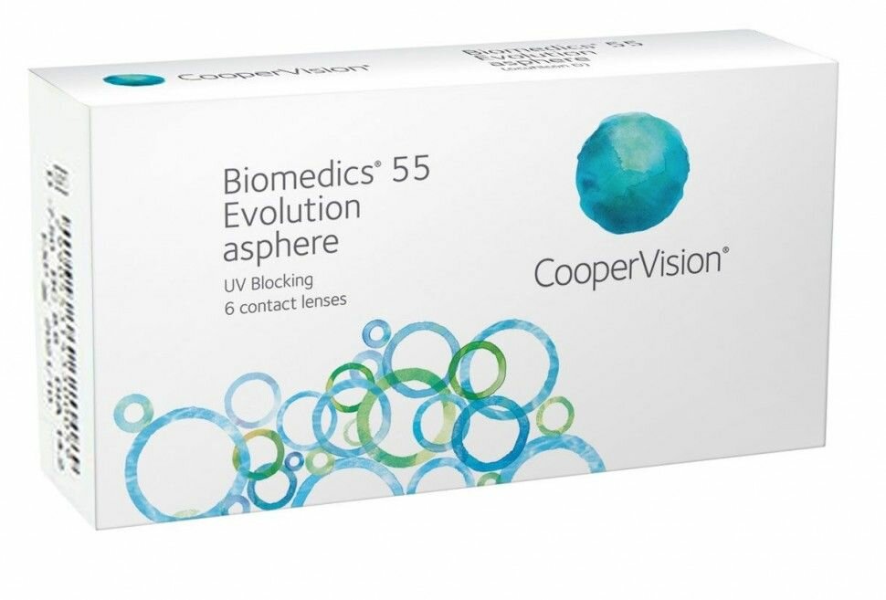 Контактные линзы Biomedics 55 Evolution asphere 6 линз R 8,6 -3,00