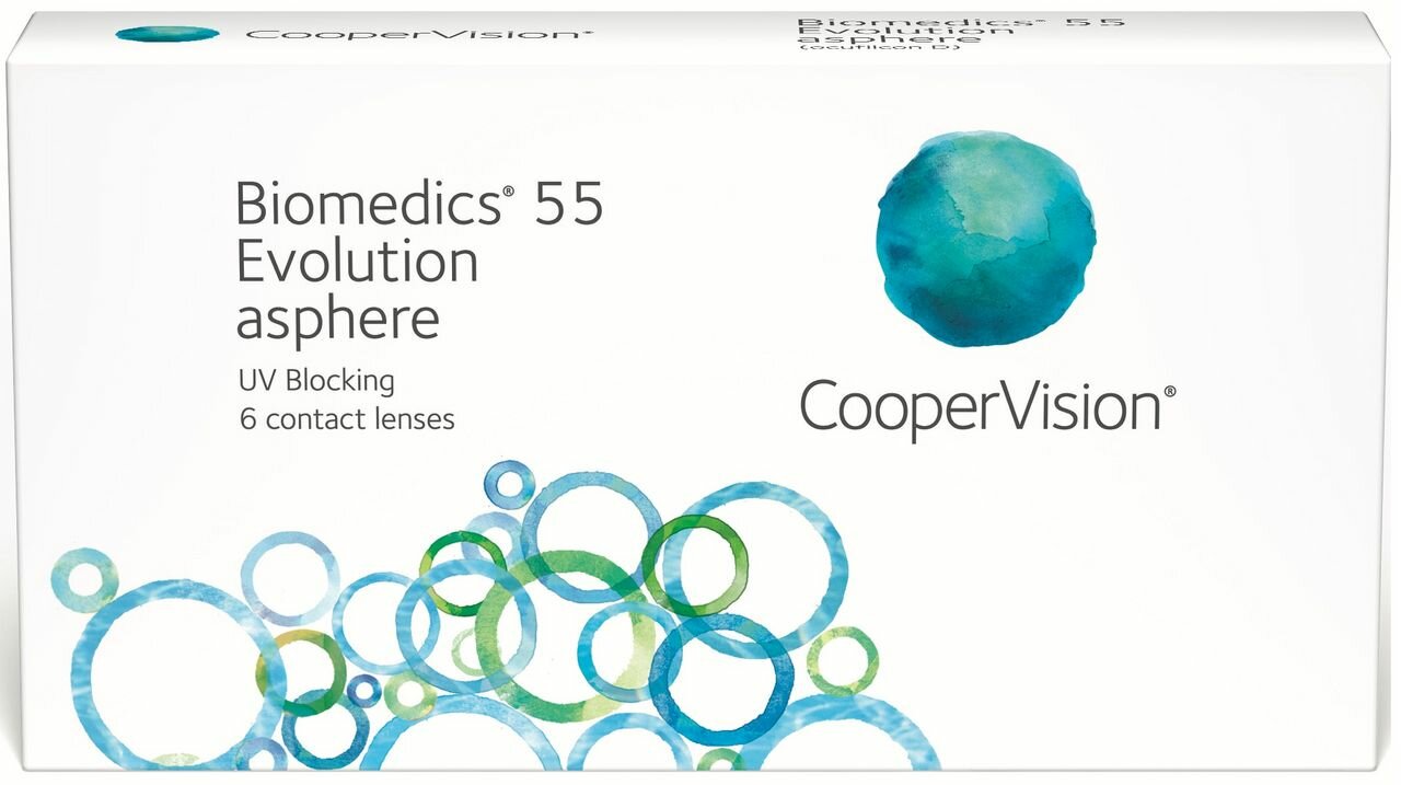 Контактные линзы CooperVision Biomedics 55 Evolution UV (6 линз) 8 6 -0 5