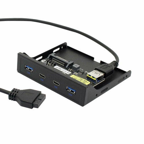 Планка портов (NEC D720210) 2xUSB Type-C + 2xUSB 3.0, в отсек 3.5 | ORIENT C092 планка портов 2 x usb 3 0 type a в отсек 3 5 orient c090