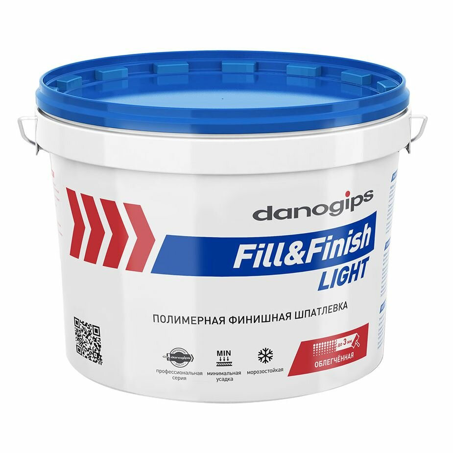 Даногипс Филл Финиш лайт / Шпатлевка Danogips Fill&Finish Light универсальная облегченная (10 л/12,3 кг)