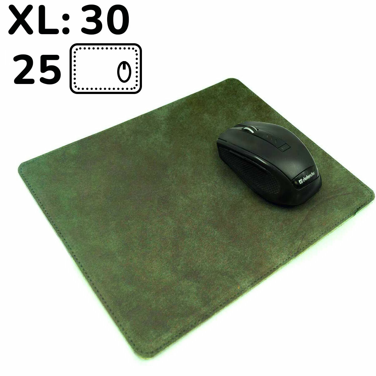 Коврик для мышки 25 х 30 см из натуральной кожи Audmorr J, NewPad XL Fern