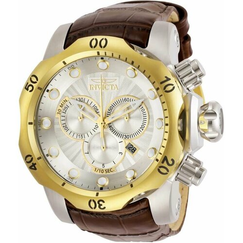 фото Наручные часы invicta мужские наручные часы invicta venom 29909 хронограф кожаный ремешок, золотой, коричневый