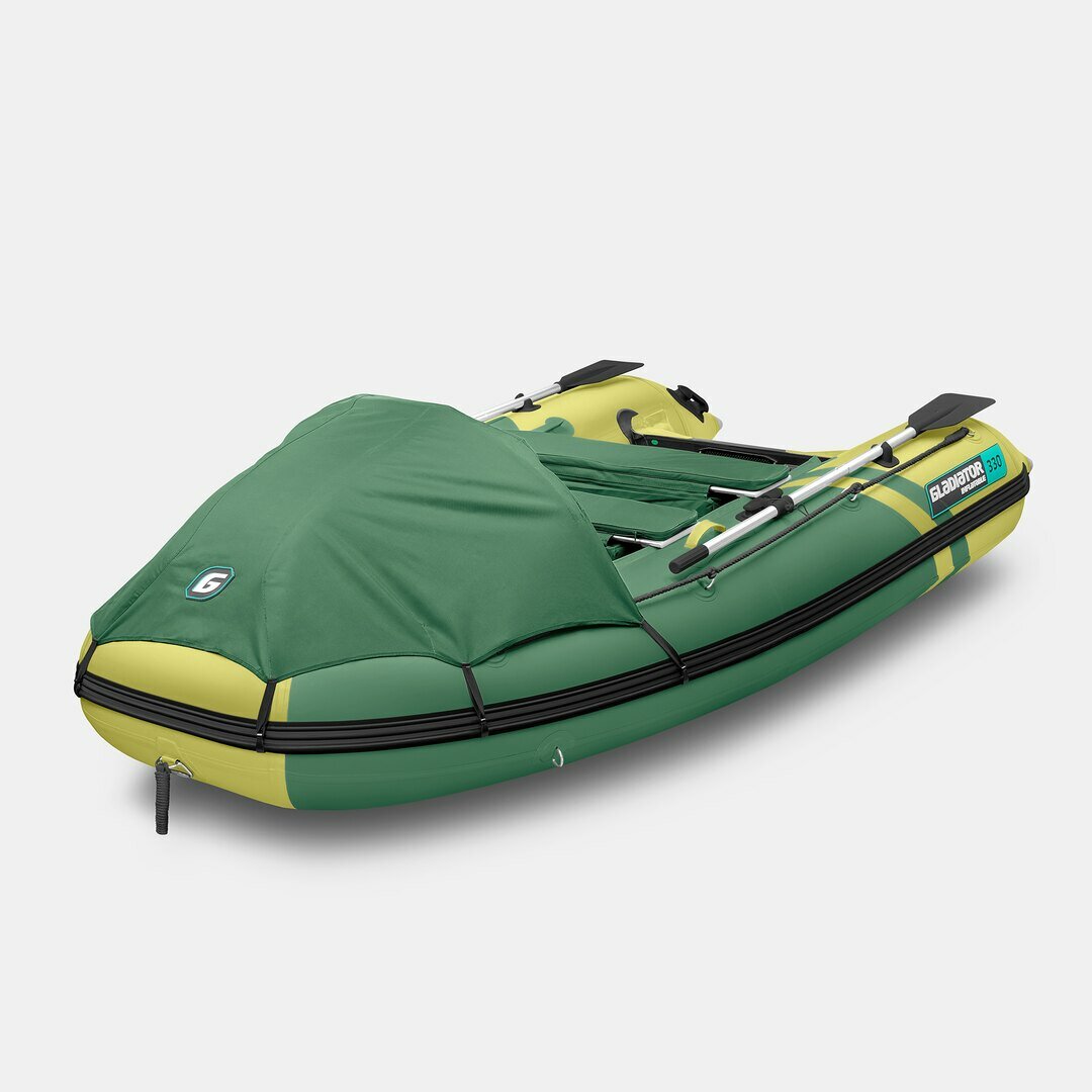 Надувная лодка GLADIATOR E330PRO зелено-оливковый