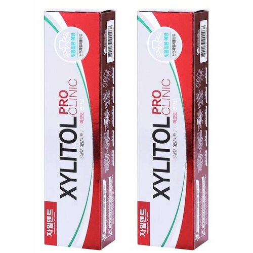 Mukunghwa Зубная паста Xylitol Pro Clinic (oritental medicine contained) purple color, 130г, 2шт зубная паста mukunghwa xylitol pro clinic зеленая 130 мл
