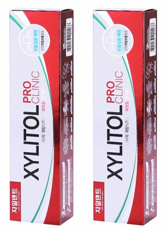Mukunghwa Зубная паста Xylitol Pro Clinic (oritental medicine contained) purple color, 130г, 2шт