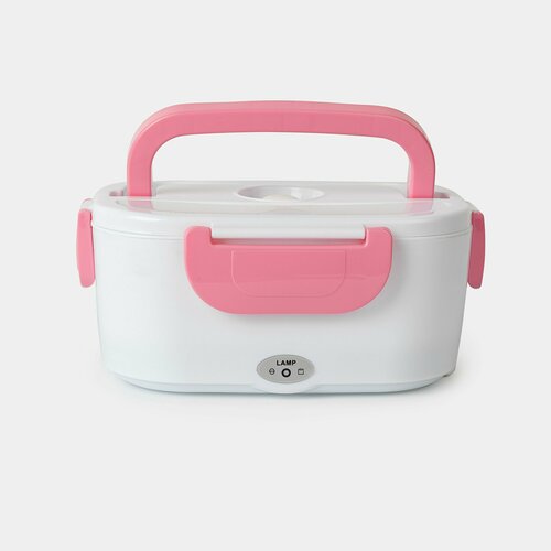 Ланч-бокс с подогревом Optmobilion 220 В розовый контейнер для еды электрический бокс из нержавеющей стали от розетки 220V 786₽