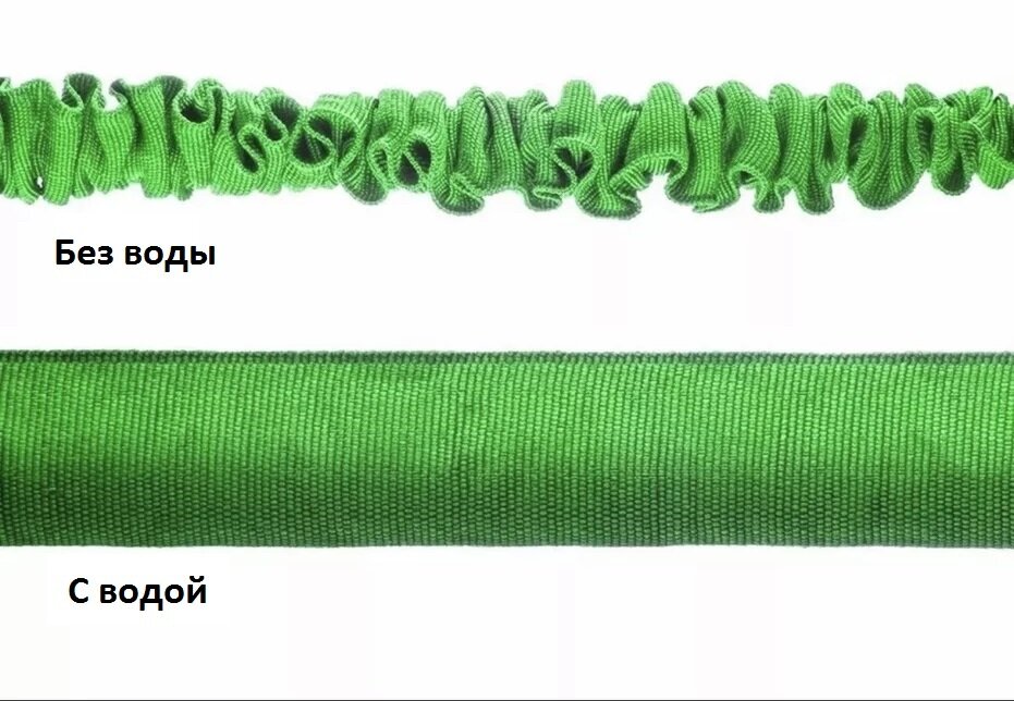 Шланг садовый саморастягивающийся для полива с распылителем, 60 м, салатовый