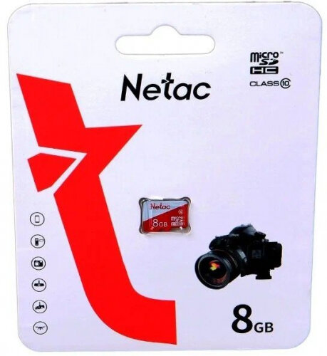 Карта памяти Netac P500 ECO MicroSDHC 8Gb Class 10 UHS-I 80MB/s (с)