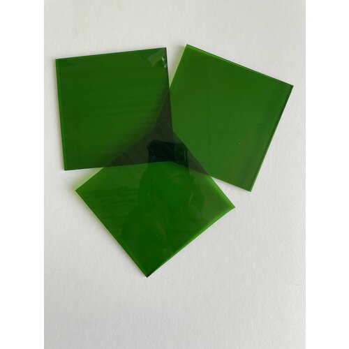 мешок атласный тиффани 10 × 12 см Стекло для витражей, 3 мм, прозрачное, темно-зеленое