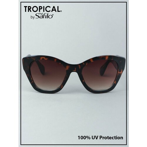 фото Солнцезащитные очки tropical by safilo coasting, оправа: пластик, с защитой от уф, для женщин, коричневый
