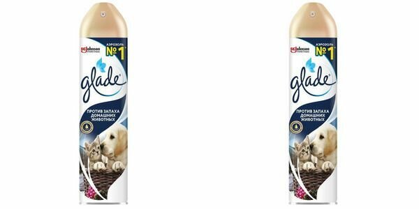 Glade Очиститель воздуха От запахов домашних животных 300 мл 2 шт