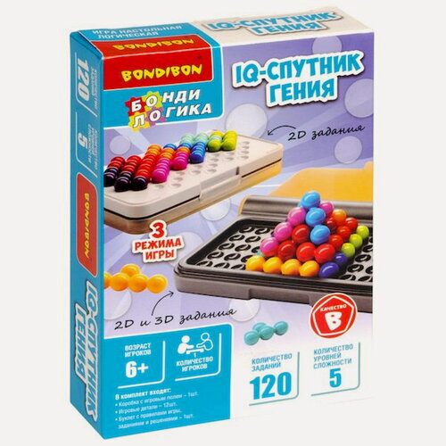 Изображение товара Игра настольная логическая БондиЛогика Bondibon "iq-спутник гения"