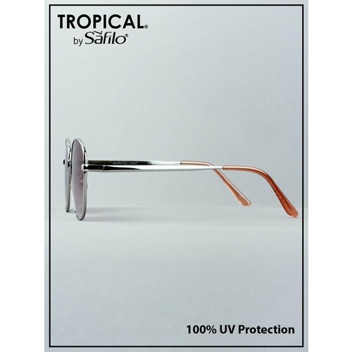 фото Солнцезащитные очки tropical by safilo carley, оправа: металл, с защитой от уф, для женщин, серебряный