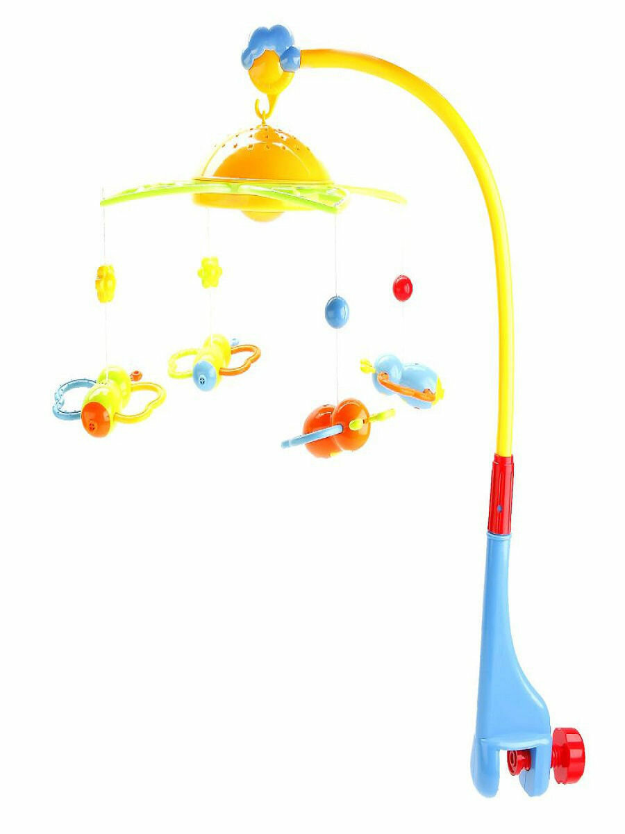 Игрушка для малышей. Мобиль "Пчелки" с проектором, со звуковыми и световыми эффектами, 45х32х9,5 см