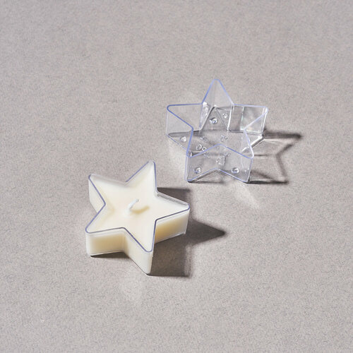 Форма для свечей гильза - звезда, набор 30 шт набор форм для свечей с матовыми крышками