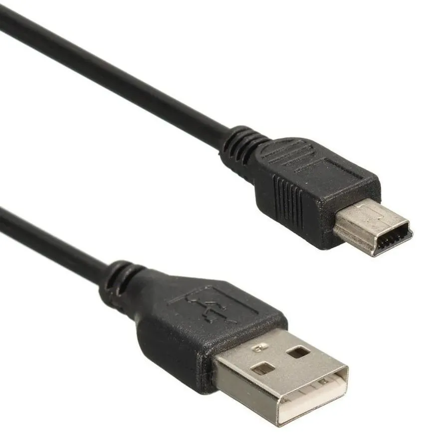 Кабель для игры и зарядки PS3/шнур для подключение навигатора и зарядки телефона USB - mini USB 1 м черный
