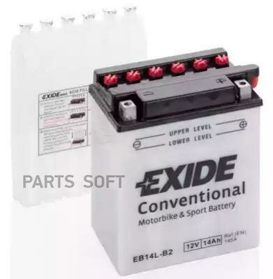 EXIDE EB14LB2 EB14L-B2_аккумуяторная батарея! евро 14Ah 200A 136/91/167 moto\