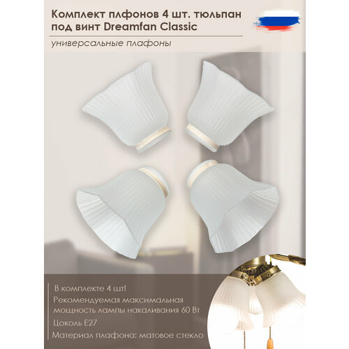 Комплект плафонов 4 шт для вентилятора Classic 132 349900₽