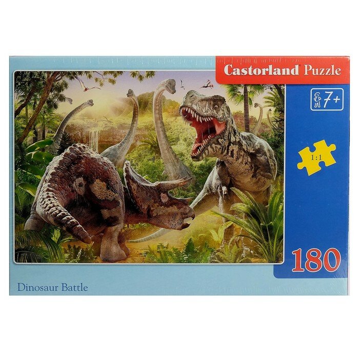 Пазлы 180 дет. Битва динозавров В-018413, (Castor Drukarnia i Wydawnictwo)