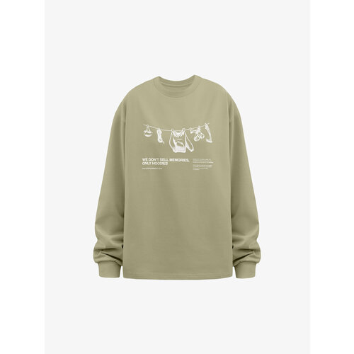 Лонгслив Called a Garment, размер M, зеленый