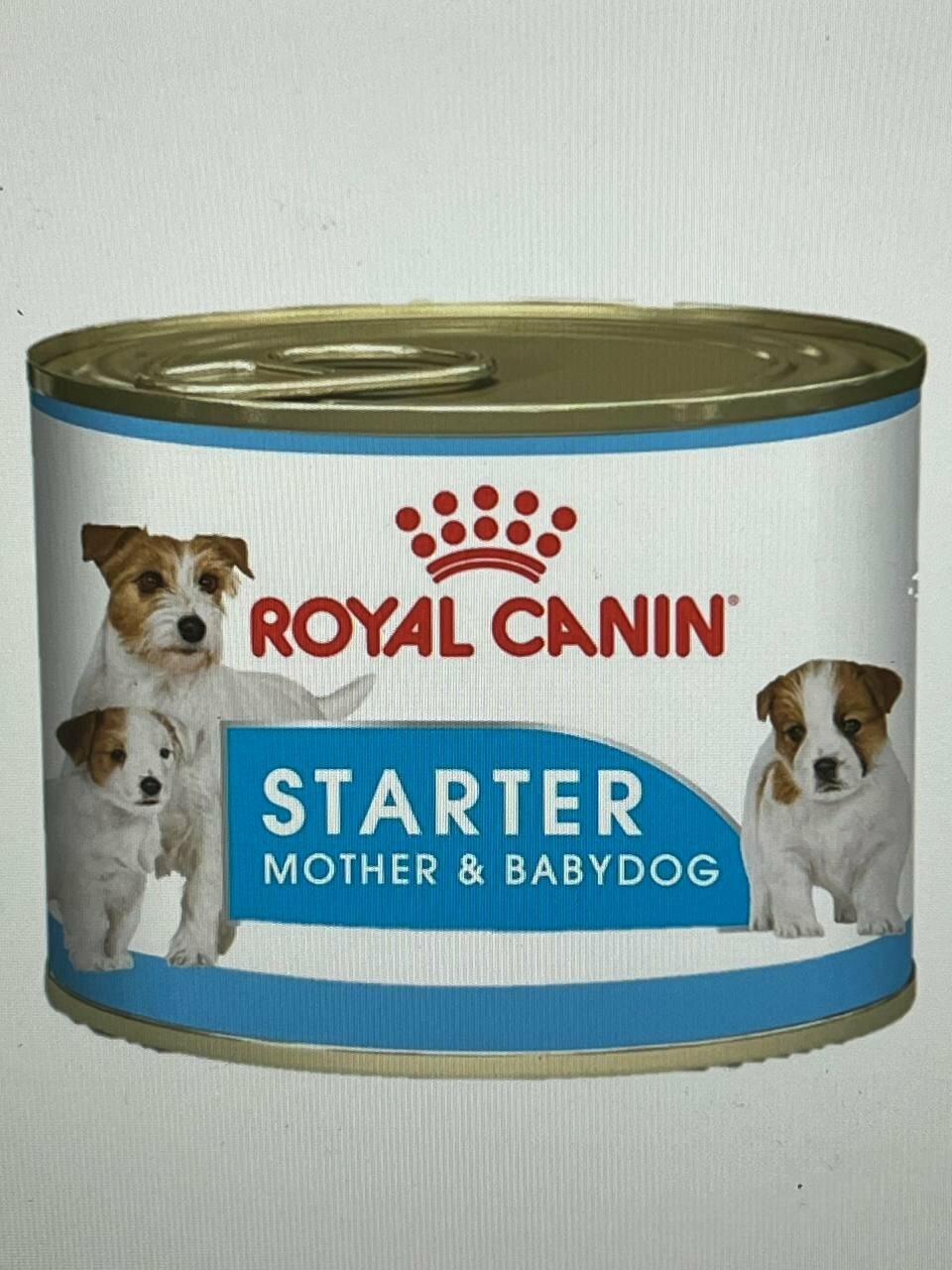 Royal Canin Puppy Starter баночки для щенков с 0 до 2 месяцев 12шт.×195гр