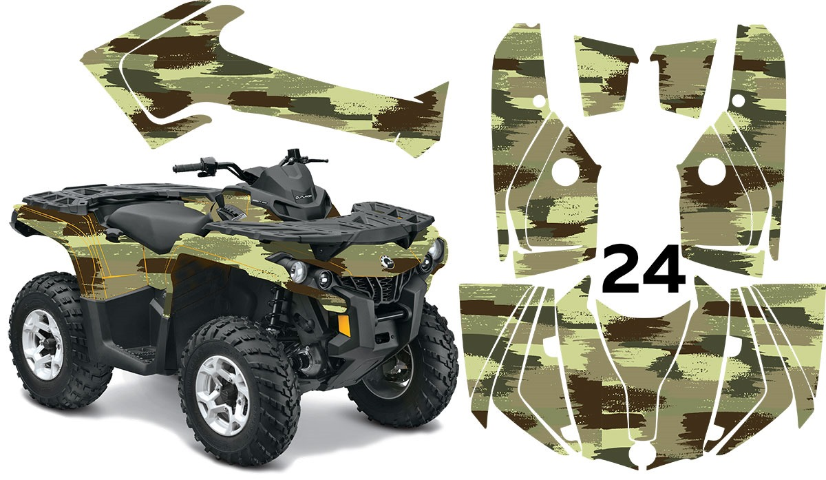 Наклейки на квадроцикл BRP Can-Am Outlander G1/G2 камуфляж 16