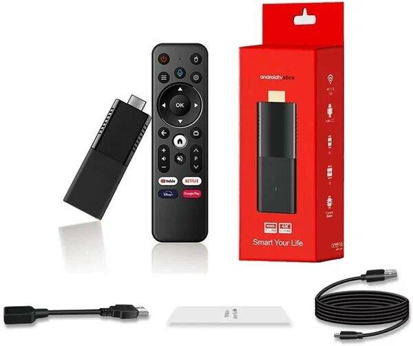 ТВ-приставка Q3 4K TV Stick с Android 10 и Dolby Audio, 2x8 ГБ памяти