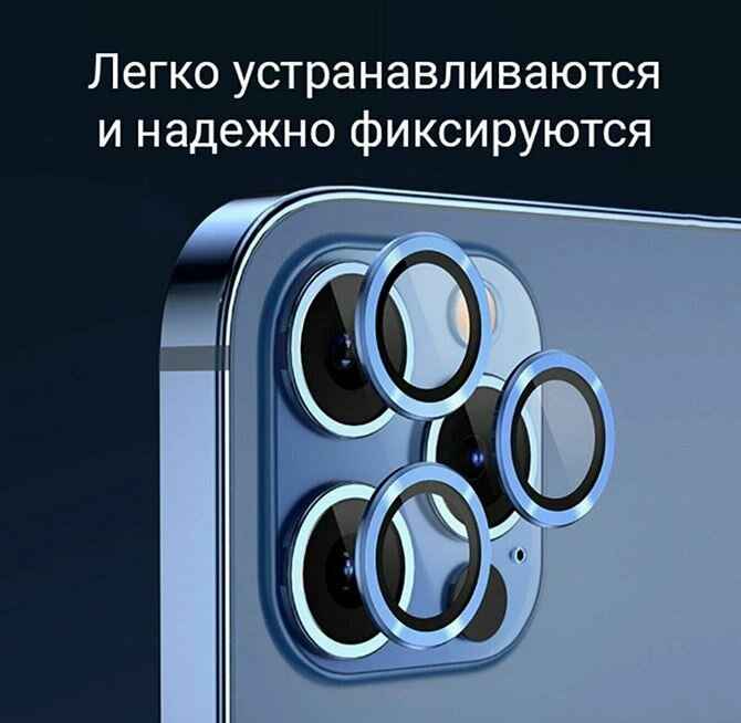 Линзы (стекла) для защиты камеры iPhone 13 Pro / 13 Pro Max Зелёные, Тёмно - Зелёные (Хаки) — фото 1