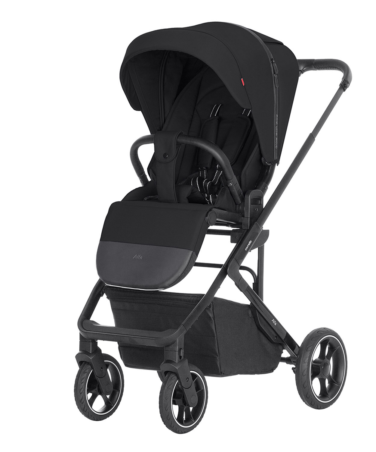 Детская коляска CARRELLO Alfa CRL-5508 Midnight Black 2023 лак