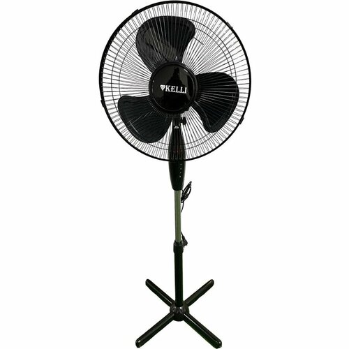 Вентилятор бытовой KELLI KL-1-1016-1 чёрный белый Напольный 212300₽