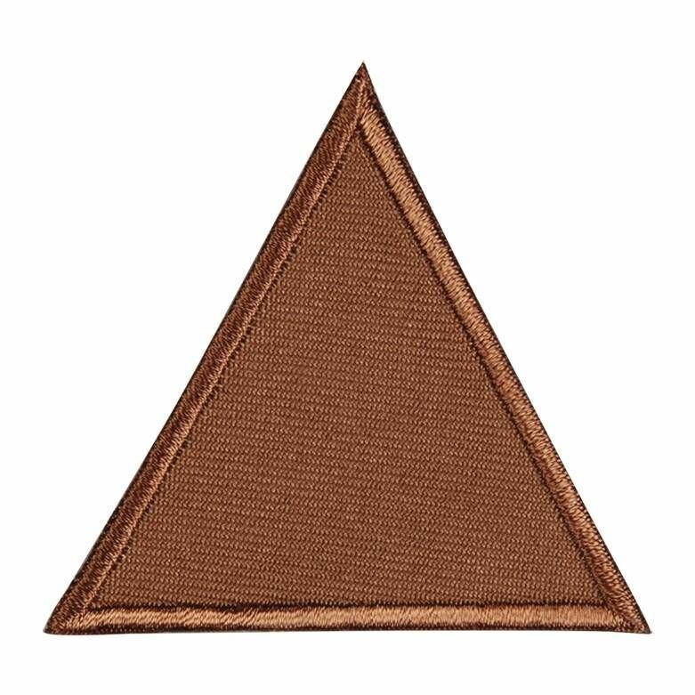 Термоаппликация, коричневый треугольник, 1 шт
