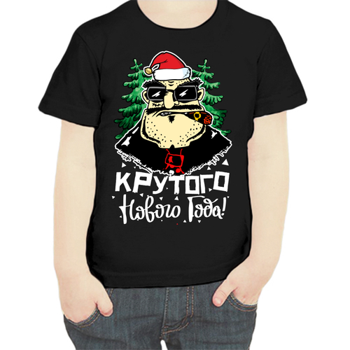 фото Футболка , размер 104, черный нет бренда