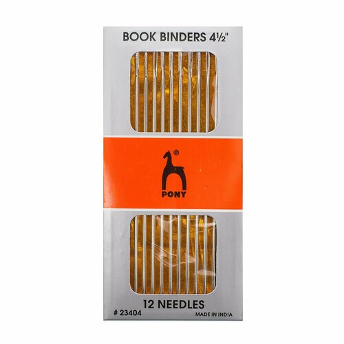 Иглы ручные для переплетных работ Book Binders 4 1\2', 12 шт, PONY