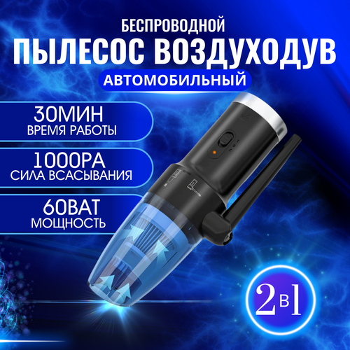 Аккумуляторная воздуходувка с функцией обдува и пылесоса