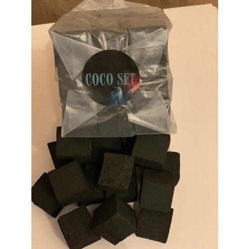 Кокосовый уголь COCO SET без картонной упаковки 1 уп 36 шт 0,5кг 25мм
