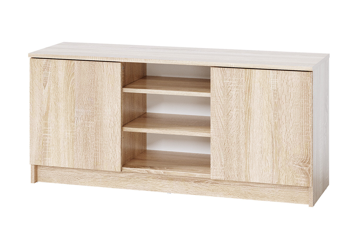 Тумба напольная под ТВ Лофт 120х551х37 см 2 дверцы и 2 полки матовый фасад ЛДСП цвет дуб сонома