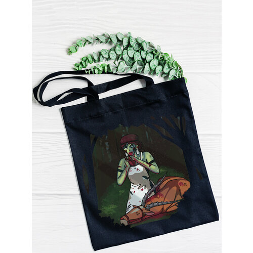 фото Сумка шоппер just4you, зеленый, черный