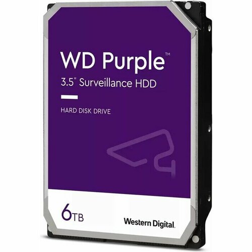 Накопитель Western Digital WD HDD 6Tb Purple 35 5400rpm 256Mb SATA3 WD64PURZ 17800₽