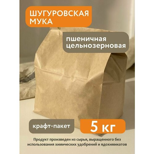 Мука пшеничная 1 сорт Шугуровская, 5 кг крафт-пакет