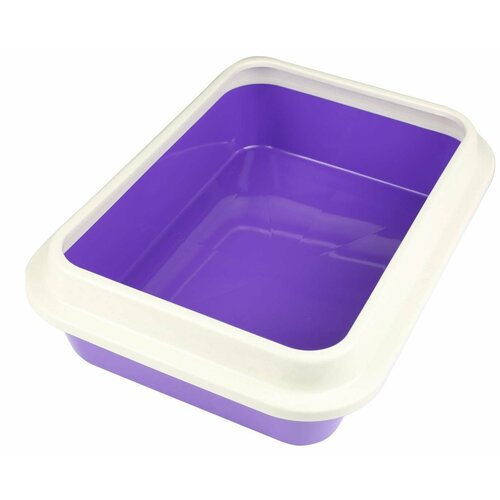 Сибирская кошка Туалет для кошек глубокий с бортиком фиолетовый 3727510см 231₽