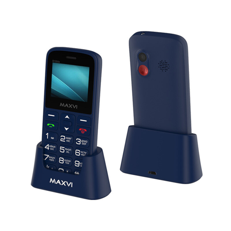 Мобильный телефон Maxvi B100ds blue