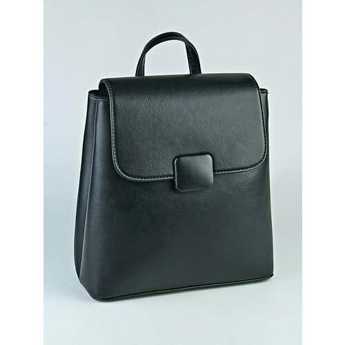 фото Рюкзак классический женский, экокожа, городской, на молнии, внутренний карман, регулируемый ремень, черный ryzenbaks