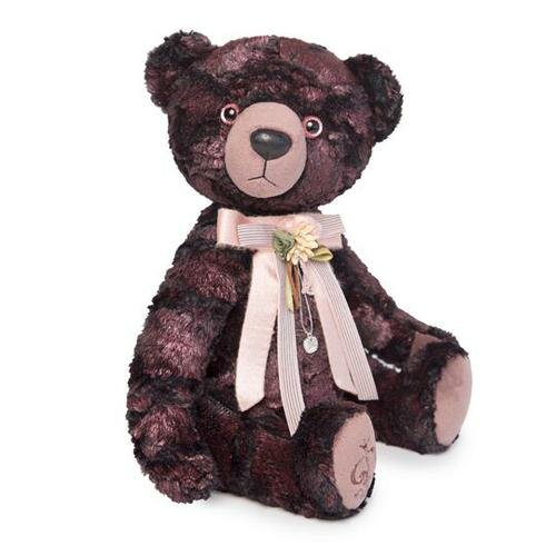 Budi Basa Мягкая Игрушка Медведь БернАрт (30см) (бордовый, металлик) (в подарочном пакете) BAb-100,