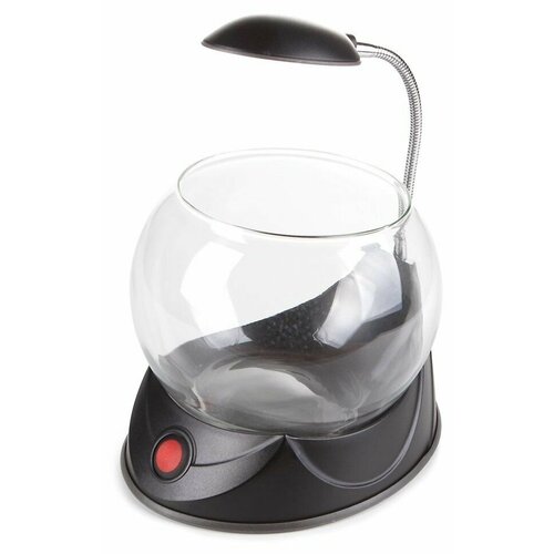 Аквариум Hailea V-02, круглый с LED подсветкой (1,8 л черный)