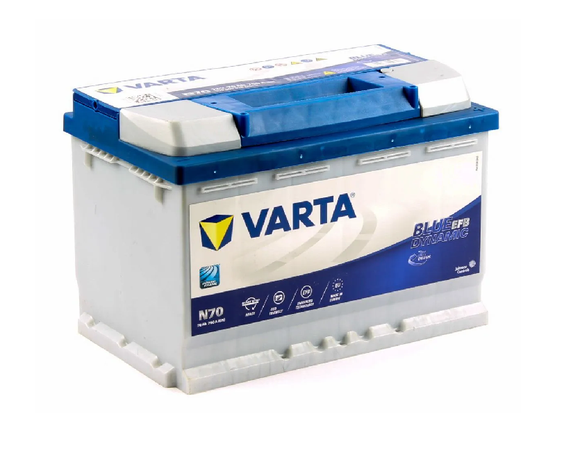 Аккумулятор VARTA Blue dynamic EFB N70, 70А. ч, 570 500 076, (278x175x190)