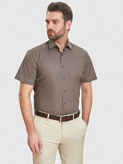 Рубашка KANZLER, размер 40, коричневый