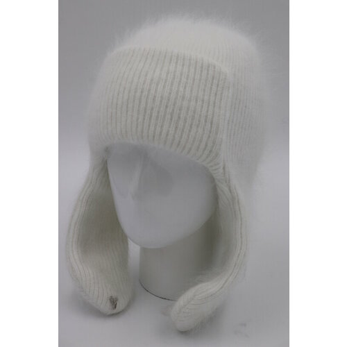 фото Шапка ушанка , размер 56/60, белый без бренда