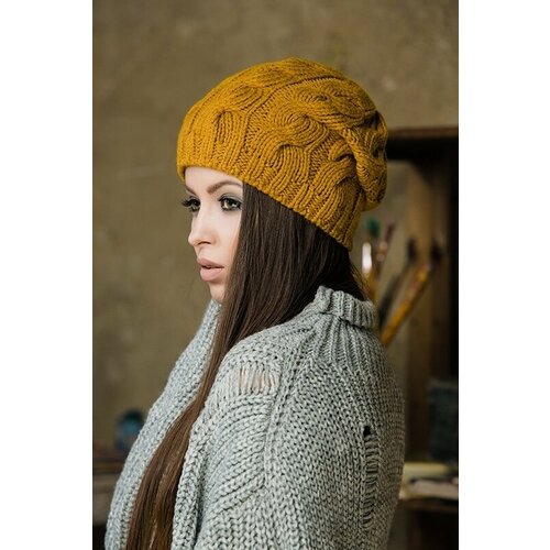 фото Шапка supershapka, размер 54-58, горчичный, желтый