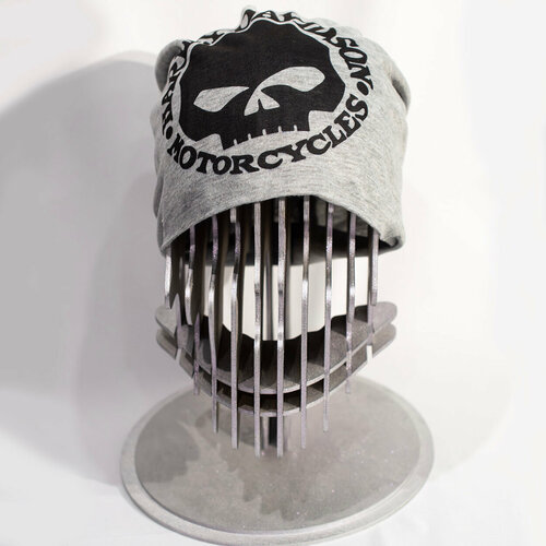 фото Шапка бини harley davidson, размер 50, серый zloster