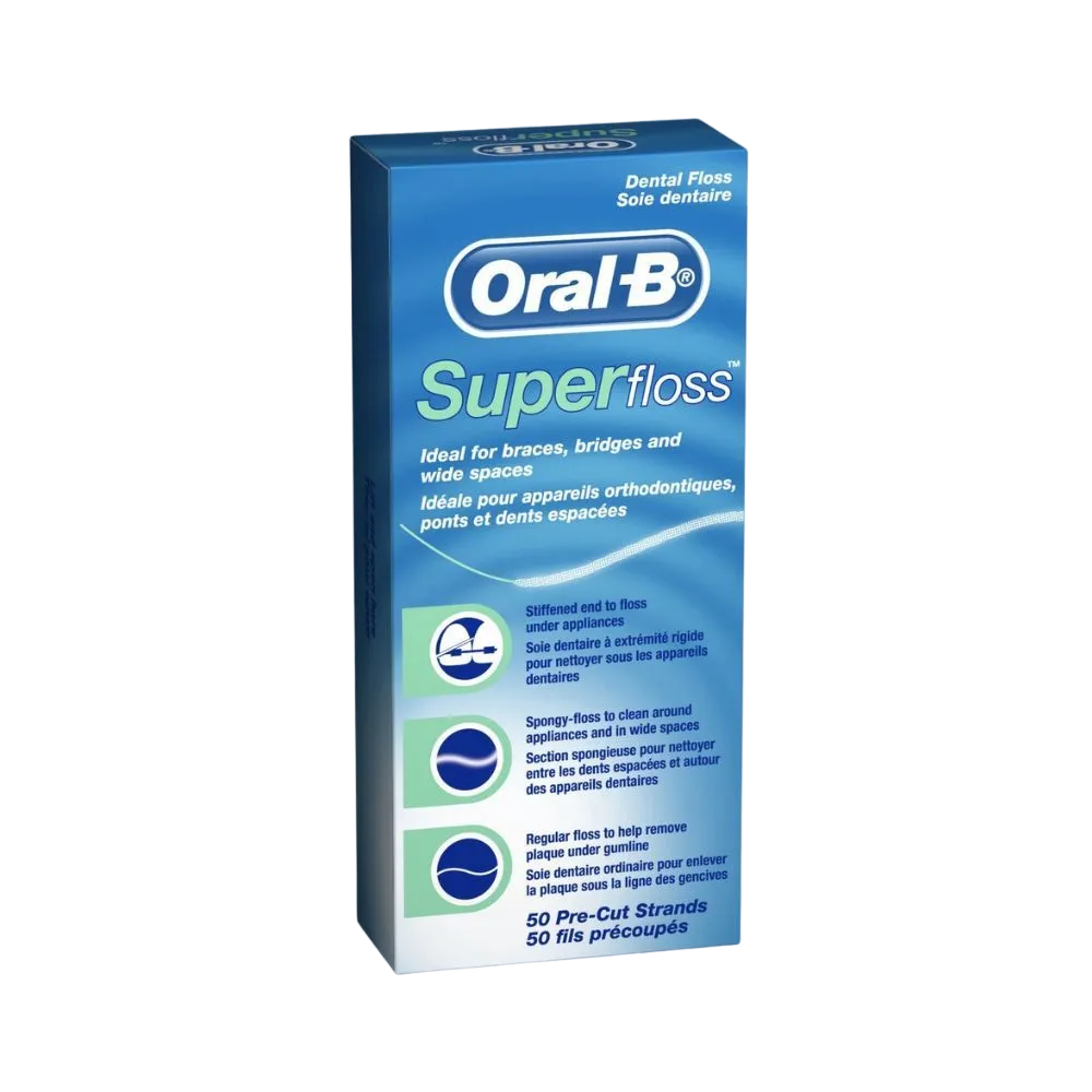 Нить межзубная Oral-B Super Floss, 50 шт. по 60 см.